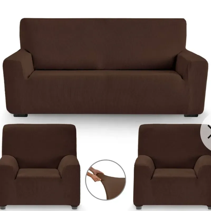 Cobertor liso para sofa 3+1+1
