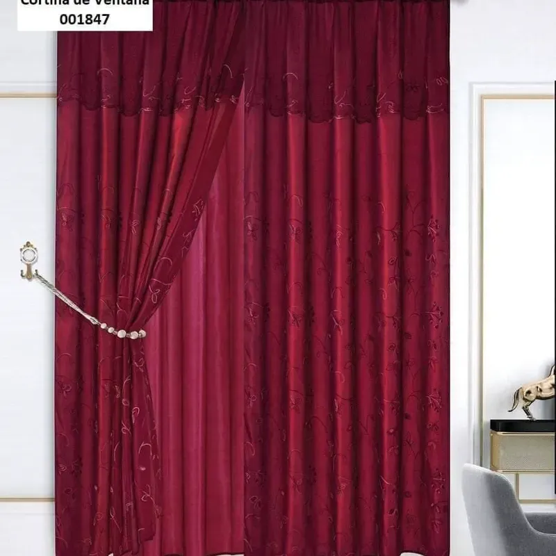 Cortinas decorativas de poliester doble forro