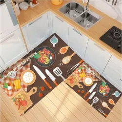 Juego de 2 alfombras de cocina