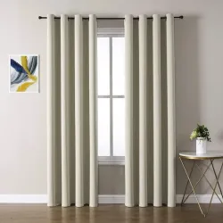 Juego de 2 cortinas beige