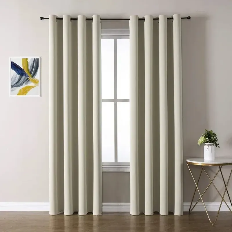 Juego de 2 cortinas beige