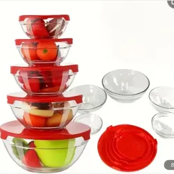 Juego de pozuelos de cristal 