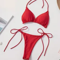 Bikini rojo tomate