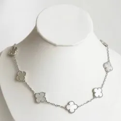 Cadena Van Cleef Varios Trébol (Color Blanca)