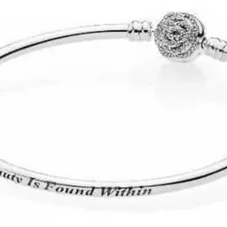 Pulsera Rígida (Cierre de Flor con brillos)