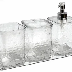 Portacepillos con dispensador de baño