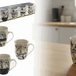Set de 4 tazas de porcelana