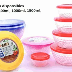 Set de 5 pozuelos plásticos
