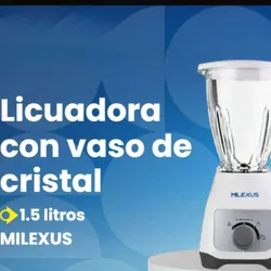 Licuadora con vaso de cristal