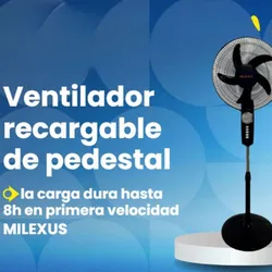 Ventilador recargable de pedestal