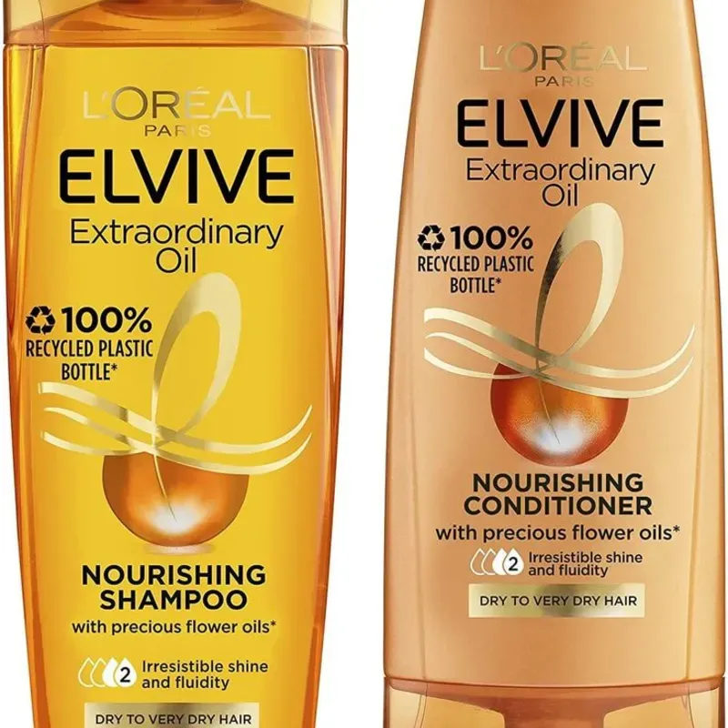 Champú y acondicionador Loreal 370ml  Oleo extraordinario 