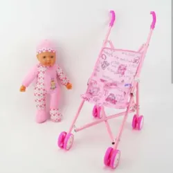 Coche metálico con bebé para niñas mayores de 3 años