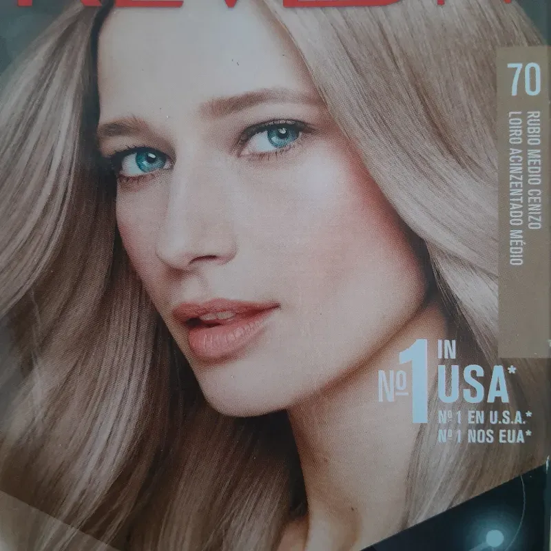 Tinte Revlon color Rubio Medio Cenizo #70