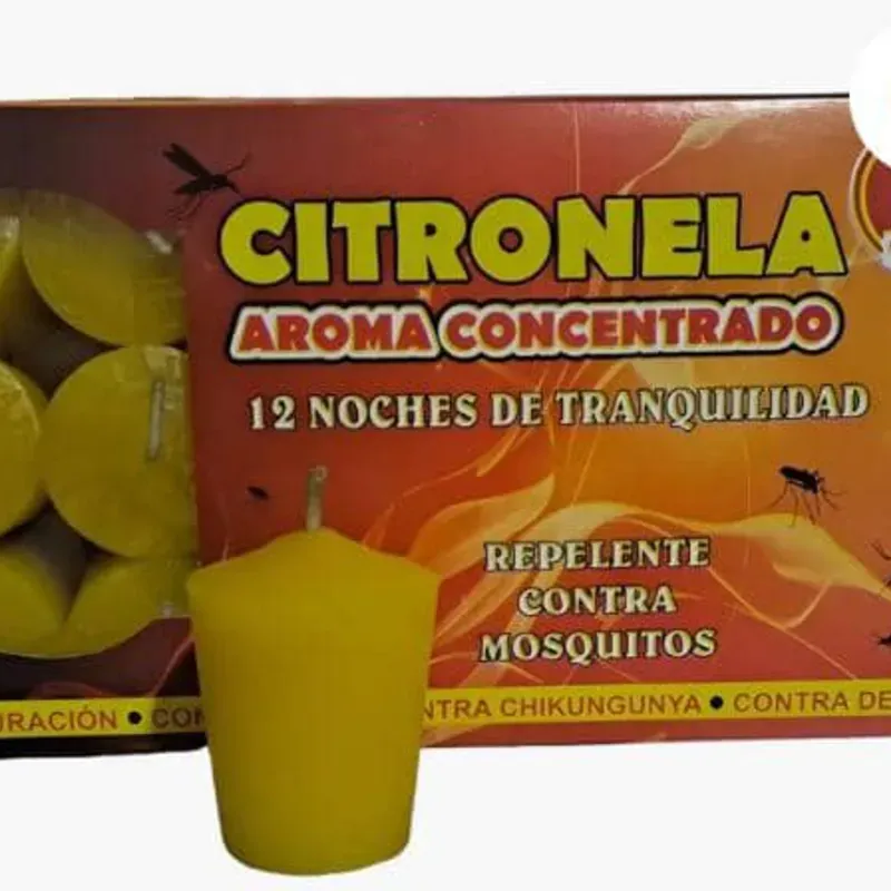 Vela de citronela repelente de mosquitos (45 gr es x unidad)