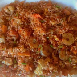 Arroz Tres Delicias Con 🍤 Camarones