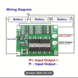 BMS 12V 25A 