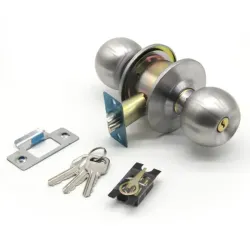 Manija de la puerta con llave (plateado)