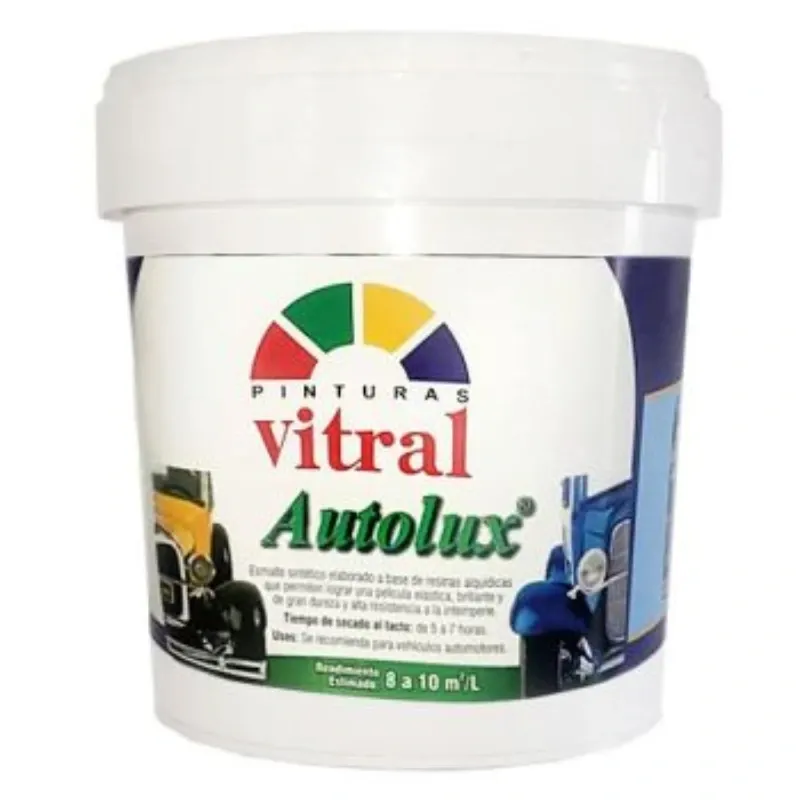 Pintura vitral blanco 4lit de aceite autolux  