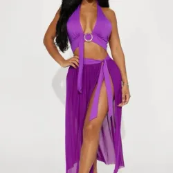 Bikini de 3 piezas morado 💜 