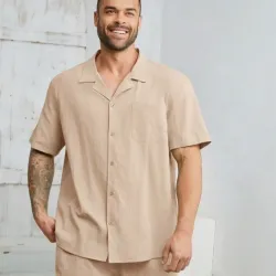 Camisa de hilo beige 🤎