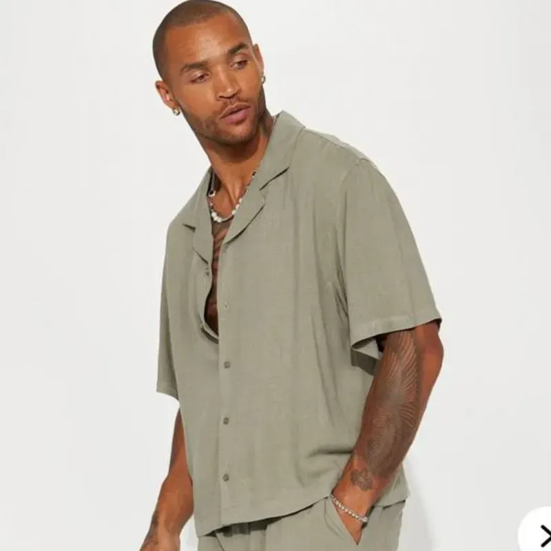 Camisa fashion nova de hilo 🫒