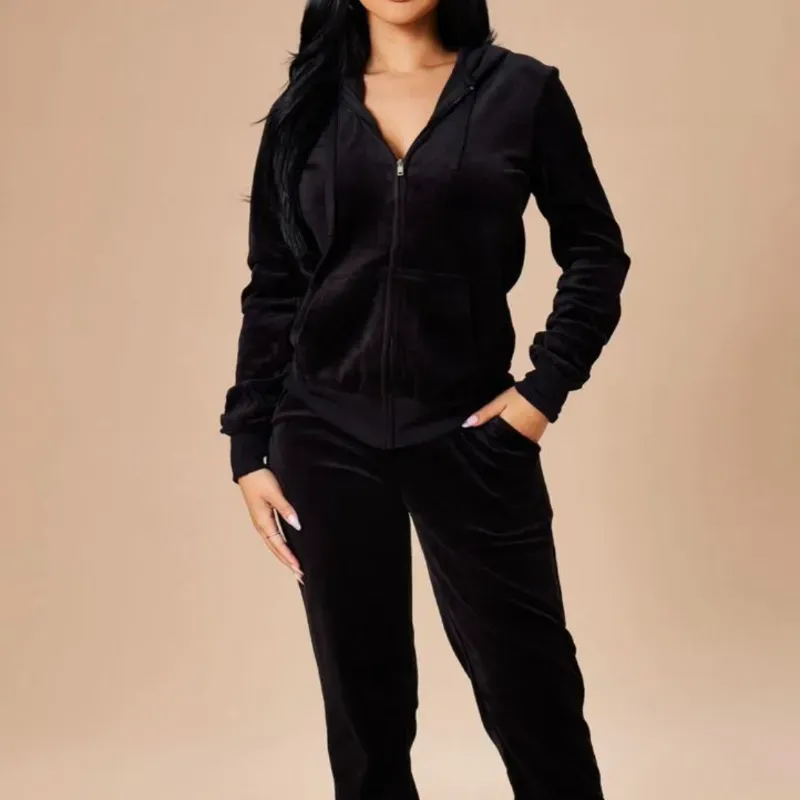 Conjunto de abrigo negro 
