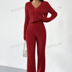 Conjunto de abrigo rojo 