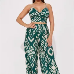Conjunto de pantaloneta verde 