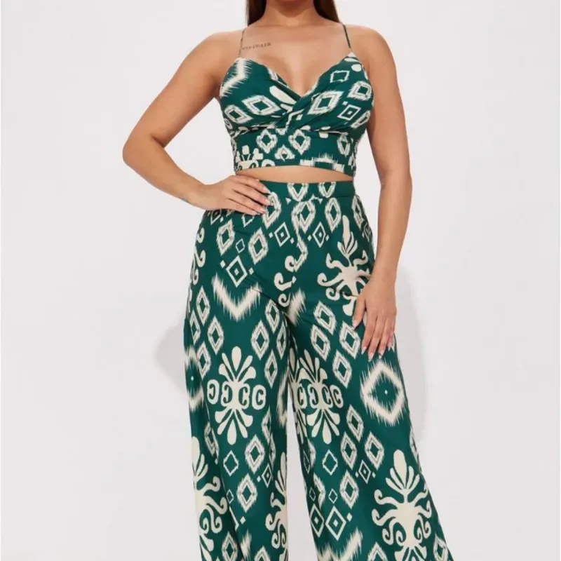 Conjunto de pantaloneta verde 