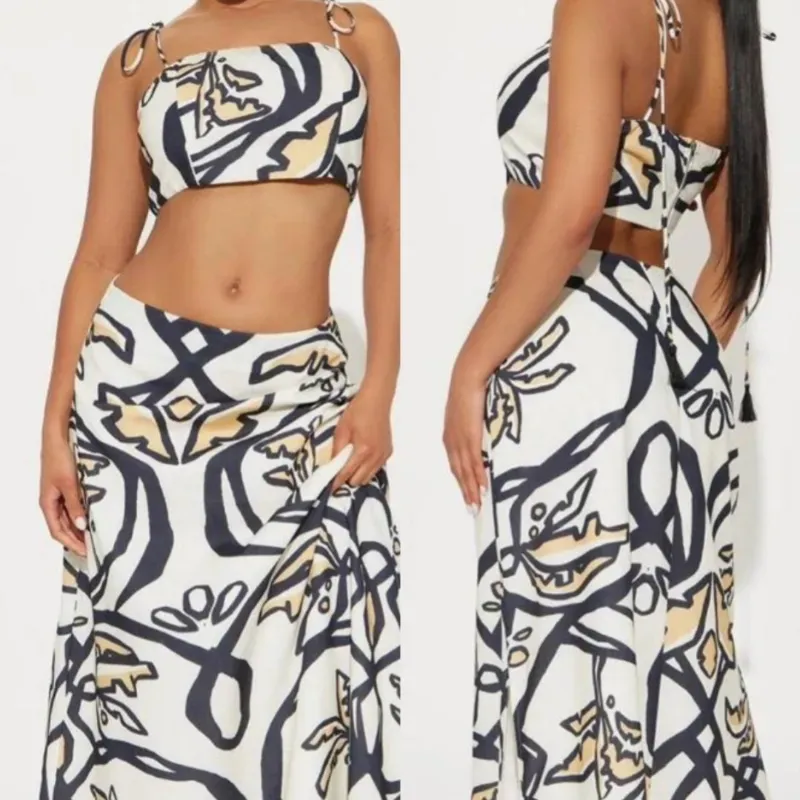 Conjunto de saya larga 