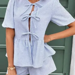 Conjunto de short en tendencia 🩵