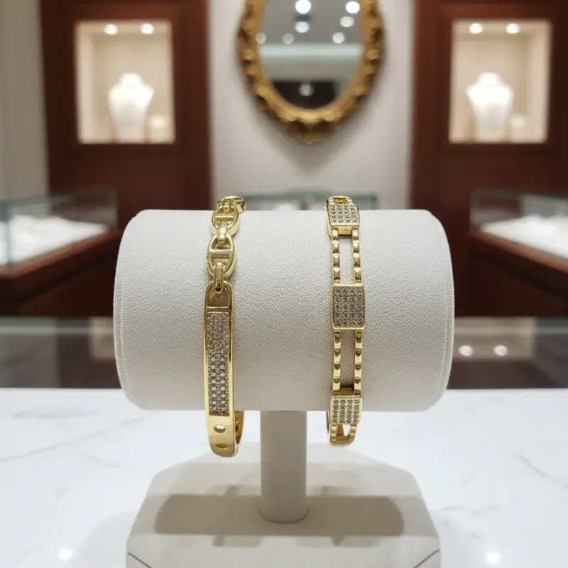 Pulseras de Oro Golfi brasileño 