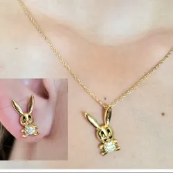 Set de cadena y aretes 🐰 