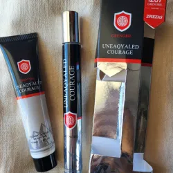Set de perfume y crema para despues de afeitar de hombre 