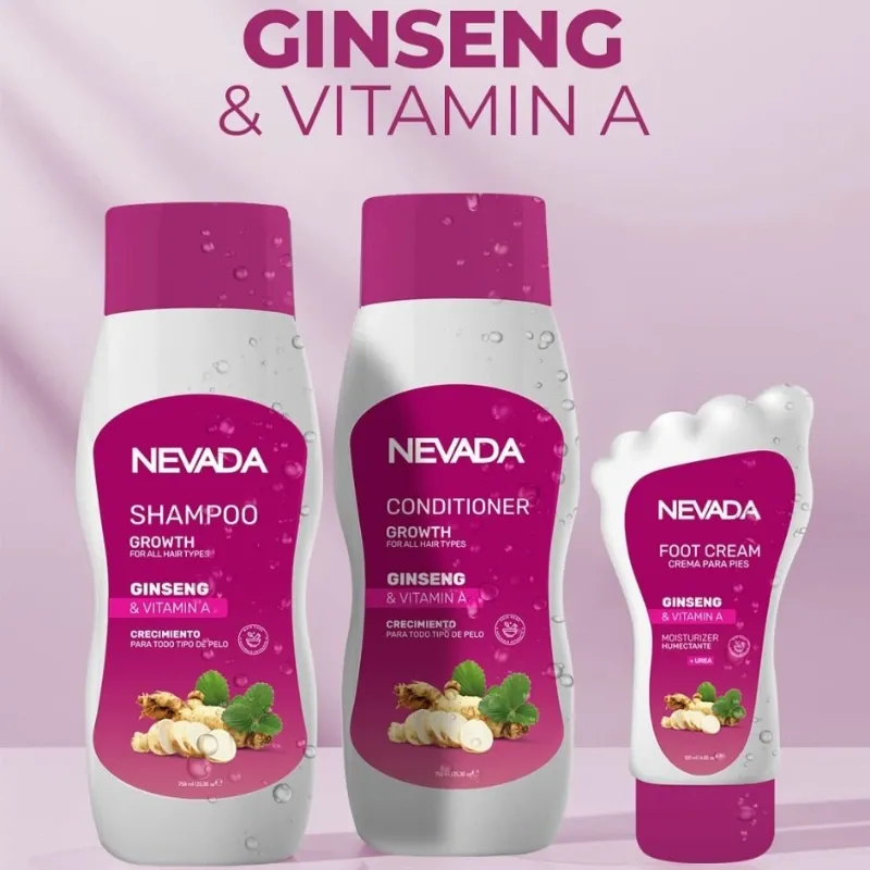 Set de shampoo acondicionador y crema para los pies