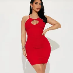 Vestido rojo corto 