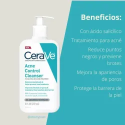 Limpiador facial de Cerave para Acné 