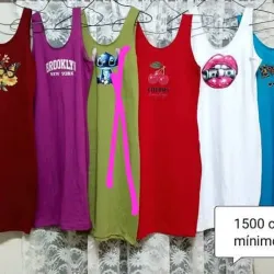 Vestido sin manga con dibujos