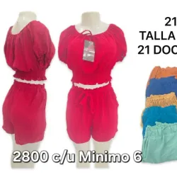 Juego de chort y blusa manga