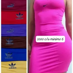 Vestido color entero sin manga