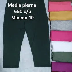 Licras medias piernas color entero