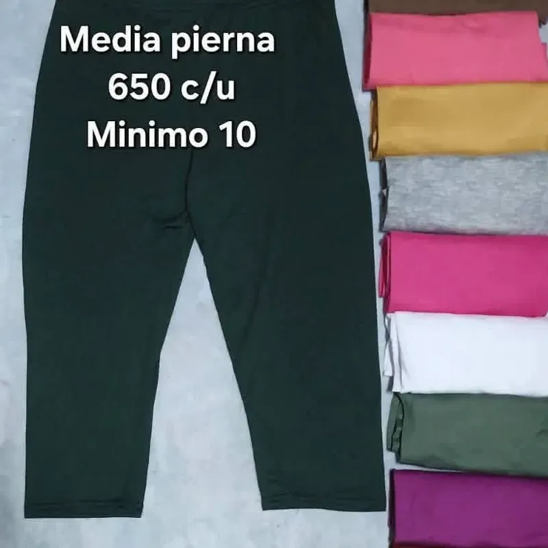 Licras medias piernas color entero