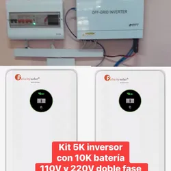 Kit de 5K en Inversor Marca Eco-Worthy doble fase 110V y 220V