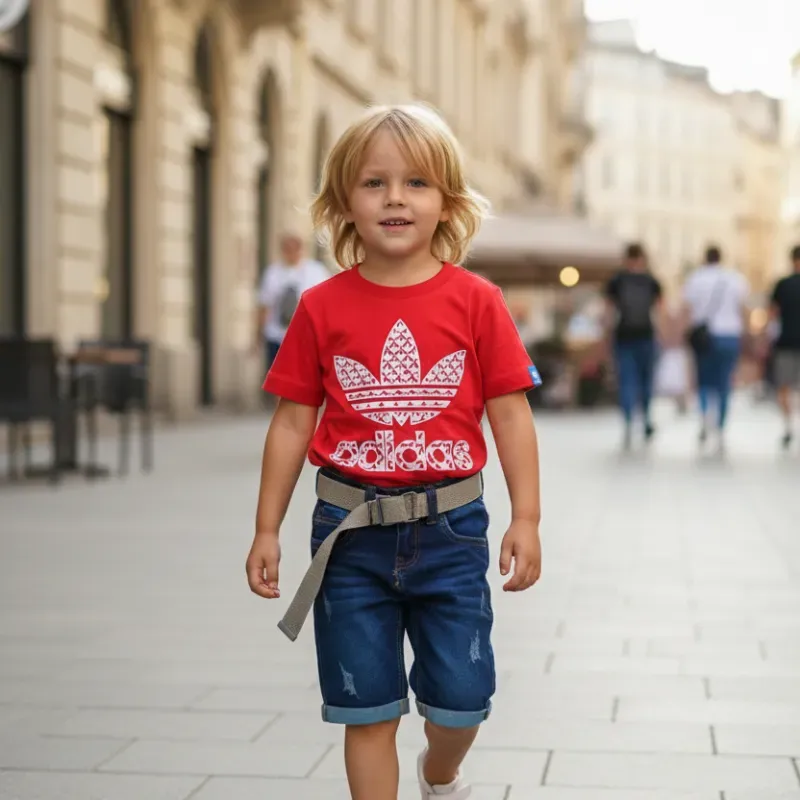 Pulover y shorts de mezclilla.