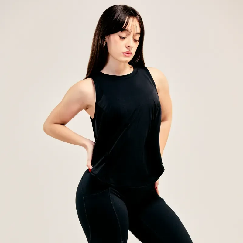 Sleeveless Tshirt Reflexa Negra