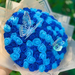 100 rosas azules