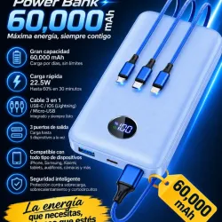 Cargador portátil de 60,000mAh