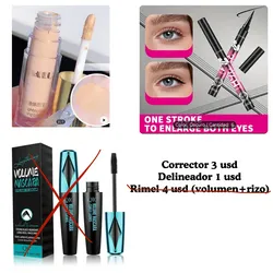 Corrector, delineador y rímel 