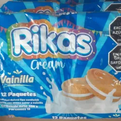 Galletas Rikas sabores Vainilla,Fresa y limon