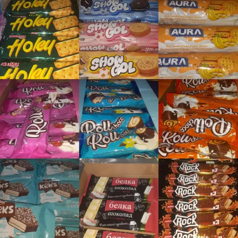 Variedad de confituras de diferentes marcas 